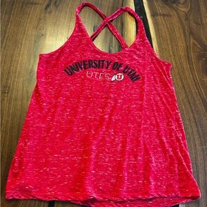 University of Utah Utes Red Relaxed Backless Tank Top